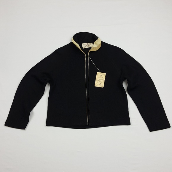 Vintage Cadillac New York Women's Cardigan Size 12 Black - Picture 1 of 4